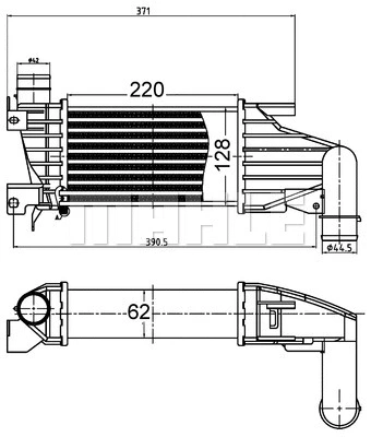 CI 514 000S KNECHT/MAHLE Интеркулер (фото 1)