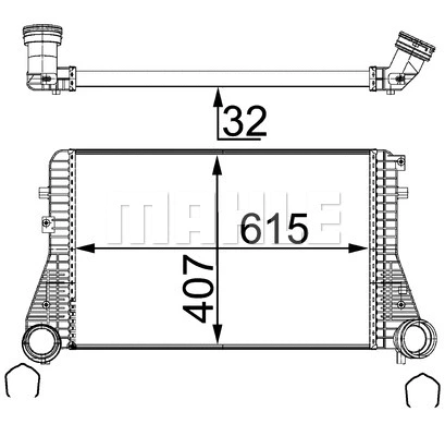 CI 83 000S KNECHT/MAHLE Интеркулер (фото 1)