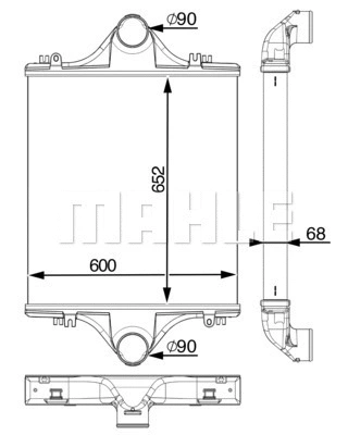 CI 90 000P KNECHT/MAHLE Интеркулер (фото 1)