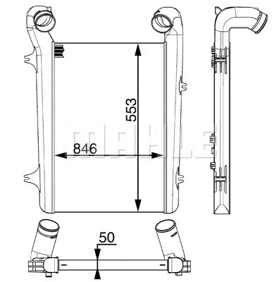 CI 93 001P KNECHT/MAHLE Интеркулер (фото 1)