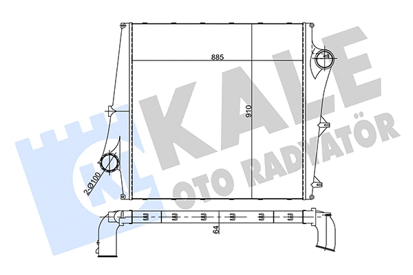 358555 KALE OTO RADYATÖR Интеркулер (фото 1)