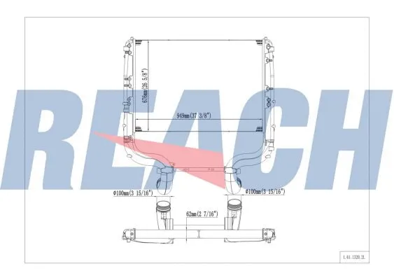 1.61.1320.2L REACH Интеркулер (фото 1)