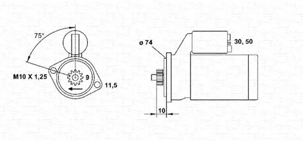 943241050010 MAGNETI MARELLI Стартер (фото 1)
