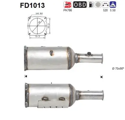 FD1013 AS Сажевый / частичный фильтр, система выхлопа ОГ (фото 1)