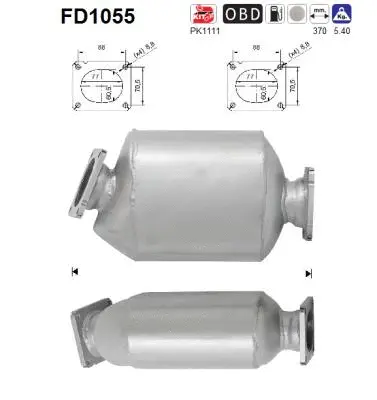 FD1055 AS Сажевый / частичный фильтр, система выхлопа ОГ (фото 1)