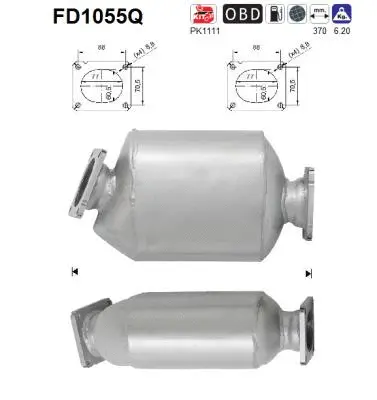 FD1055Q AS Сажевый / частичный фильтр, система выхлопа ОГ (фото 1)