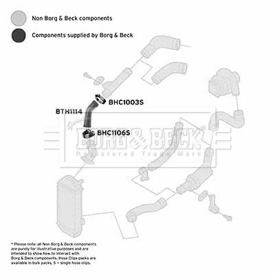 BTH1114 BORG & BECK Трубка нагнетаемого воздуха (фото 1)