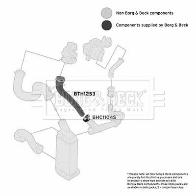 BTH1253 BORG & BECK Трубка нагнетаемого воздуха (фото 1)
