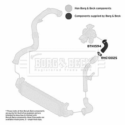 BTH1594 BORG & BECK Трубка нагнетаемого воздуха (фото 1)