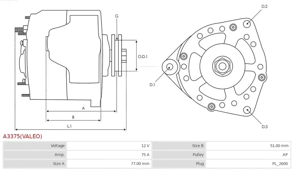 A3375(VALEO) AS-PL Генератор (фото 5)