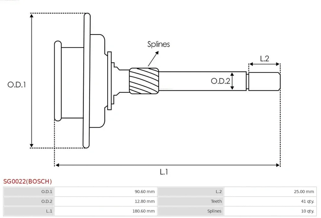 SG0022(BOSCH) AS-PL Кольцевая шестерня, планетарный механизм (стартер) (фото 4)