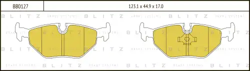 BB0127 BLITZ Колодки дисковые задние bmw e34 1.8-2.5td 89-97/e32 3.0-5.0 85-94 (фото 1)