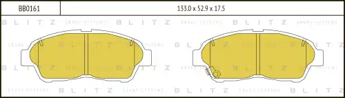 BB0161 BLITZ Колодки дисковые передние toyota carinae93-97/camry 2.2 92-96/corolla 95-02 (фото 1)