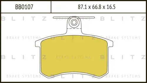 BB0107 BLITZ Колодки тормозные дисковые AUDI 80/100/A4/A6/A8 82-> (фото 2)