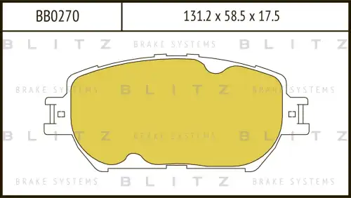 BB0270 BLITZ Колодки дисковые передние toyota camry 2.4wt-i/3.0i 01> (фото 1)