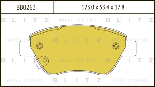 BB0263 BLITZ Колодки тормозные дисковые OPEL Corsa 06 -> (фото 1)