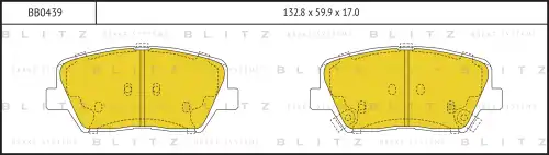 BB0439 BLITZ Колодки дисковые п. hyundai elantra all 11> (фото 1)