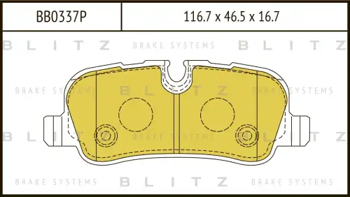 BB0337P BLITZ Колодки дисковые задние landrover discovery/range rover 4.4i v8/2.7td v6 04> (фото 1)