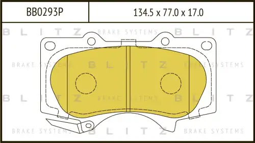 BB0293P BLITZ Колодки дисковые передние toyota land cruiser j12 4.0i/3.0d 03> (фото 1)