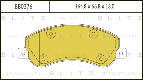 BB0376 BLITZ Колодки тормозные дисковые FORD Transit 7/06-> (фото 1)