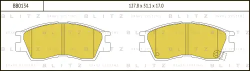 BB0134 BLITZ Колодки дисковые п. mitsubishi galant 1.8-2.0td 87-96/spacewagon 91-98 (фото 1)