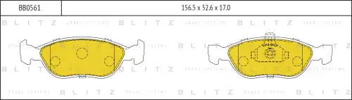 BB0561 BLITZ Колодки тормозные (фото 1)