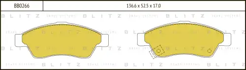 BB0266 BLITZ Колодки дисковые передние suzuki liana 1.3i/1.6i/1.6 &4wd 01> (фото 1)