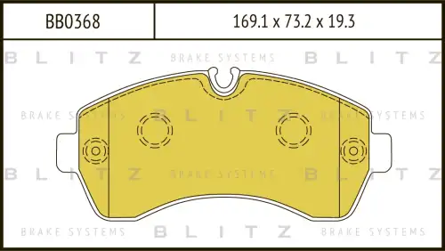 BB0368 BLITZ Колодки дисковые п. mbsprinter 509cdi-518cdi,vwcrafter 50 2.5tdi 06 (фото 1)