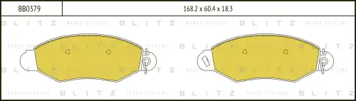 BB0379 BLITZ Колодки дисковые передние ldv maxus 2.5d 05-09 (фото 1)