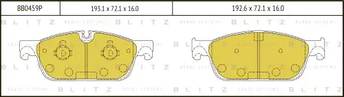 BB0459P BLITZ Колодки тормозные дисковые MERCEDES X166/W166 12-> (фото 1)