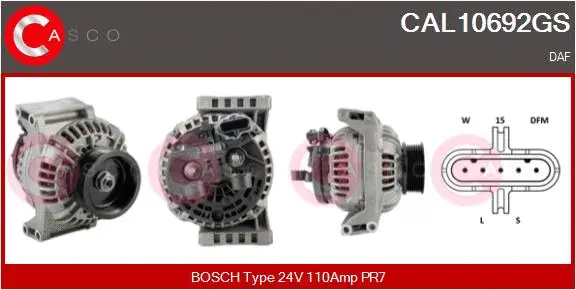 CAL10692GS CASCO Генератор (фото 1)