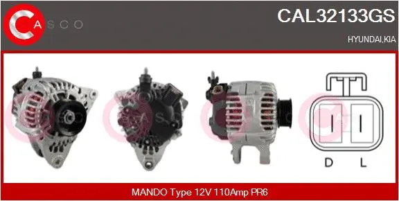 CAL32133GS CASCO Генератор (фото 1)