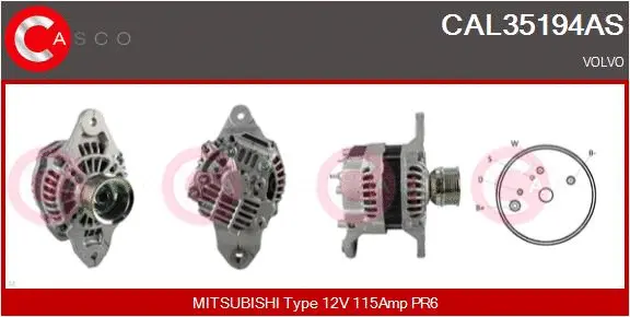 CAL35194AS CASCO Генератор (фото 1)