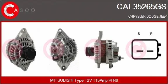 CAL35265GS CASCO Генератор (фото 1)