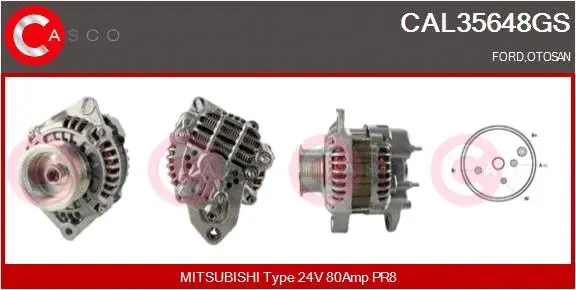 CAL35648GS CASCO Генератор (фото 1)