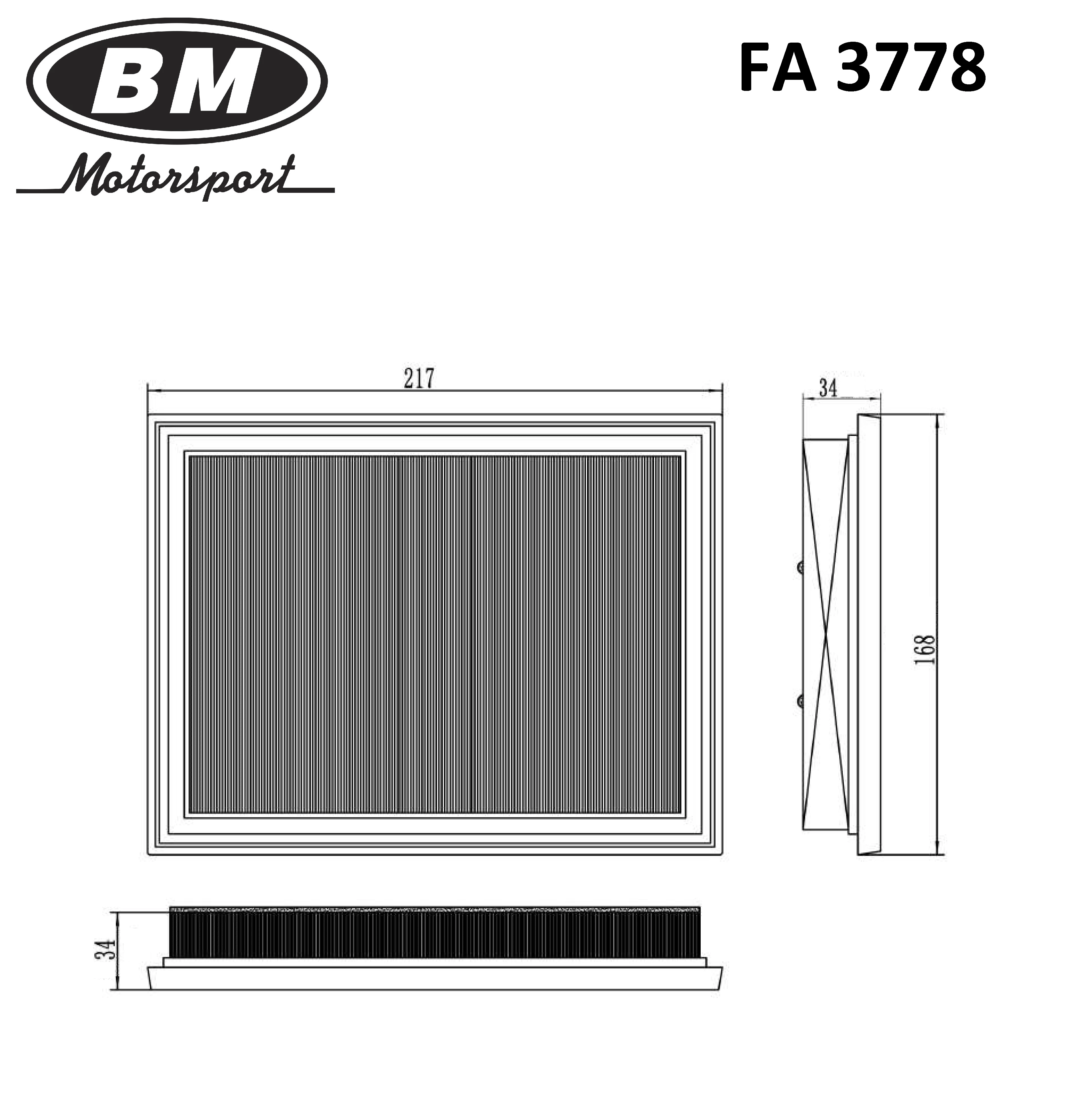 FA 3778 BM Фильтр воздушный fa 3778 (фото 3)