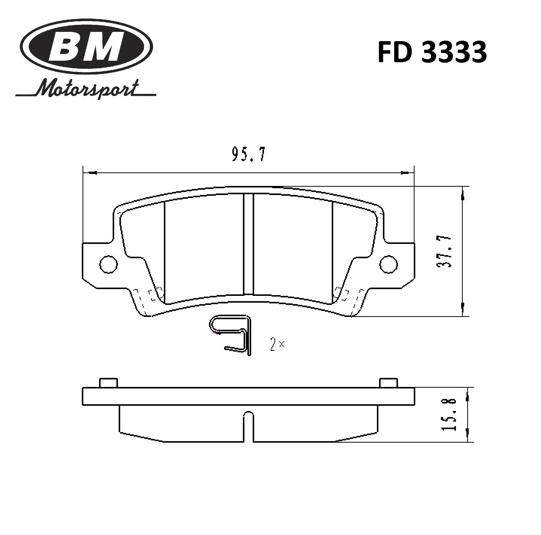 FD 3333 BM Колодки дисковые з. toyota corolla 1.4i/1.6/2.0d 01>диск15'/verso 1.8wti/2.0d 02> (фото 3)