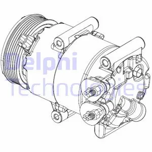 CS20324 DELPHI Компрессор, кондиционер (фото 1)