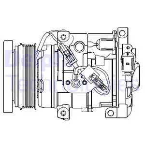 CS20508 DELPHI Компрессор, кондиционер (фото 1)