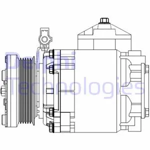 CS20525 DELPHI Компрессор, кондиционер (фото 1)