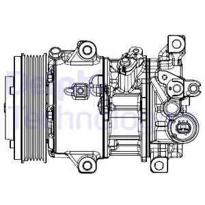 CS20537 DELPHI Компрессор, кондиционер (фото 1)