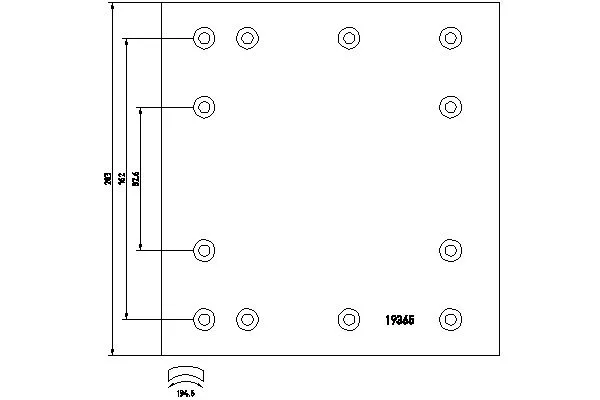 RW/2/1 DON Тормозные колодки, барабанный тормоз (фото 1)