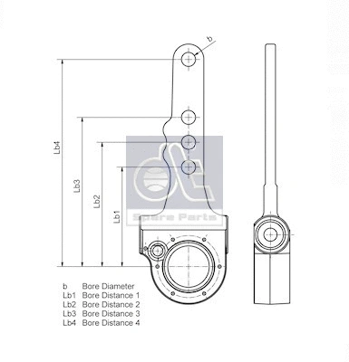 10.33073 DT Spare Parts Система тяг и рычагов, тормозная система (фото 4)