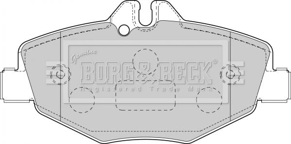 BBP1796 BORG & BECK Комплект тормозных колодок, дисковый тормоз (фото 2)