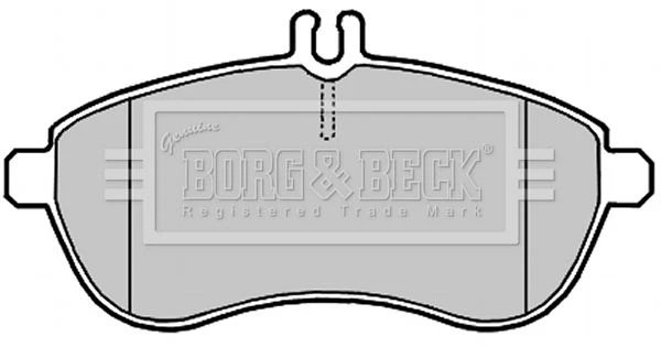 BBP2008 BORG & BECK Комплект тормозных колодок, дисковый тормоз (фото 3)