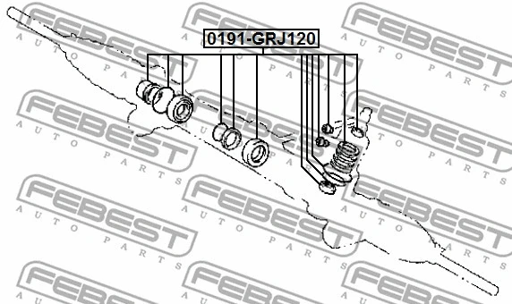 0191-GRJ120 FEBEST Ремкомплект, рулевой механизм (фото 2)