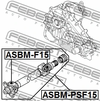 ASBM-PSF15 FEBEST Карданный вал, главная передача (фото 2)