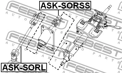 ASK-SORL FEBEST Вал сошки рулевого управления (фото 2)