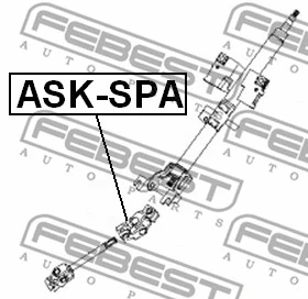 ASK-SPA FEBEST Вал сошки рулевого управления (фото 2)