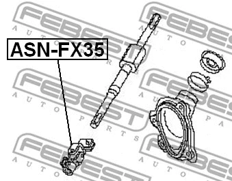 ASN-FX35 FEBEST Вал сошки рулевого управления (фото 2)